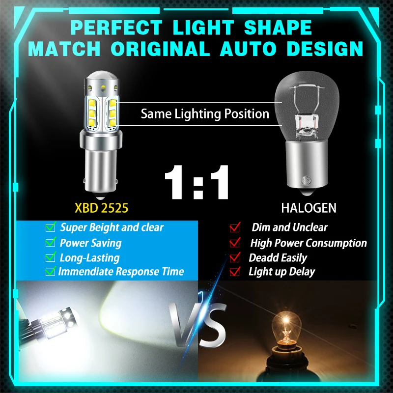 Светодиодные лампы 2 шт. BA9S BAY9S BAX9S 80 Вт Canbus H6W T4W автомобильное внутреннее