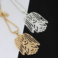 fashionable and simple pet dog pendant necklace accessories couple wild couple alloy pendant sweater chain free shipping items