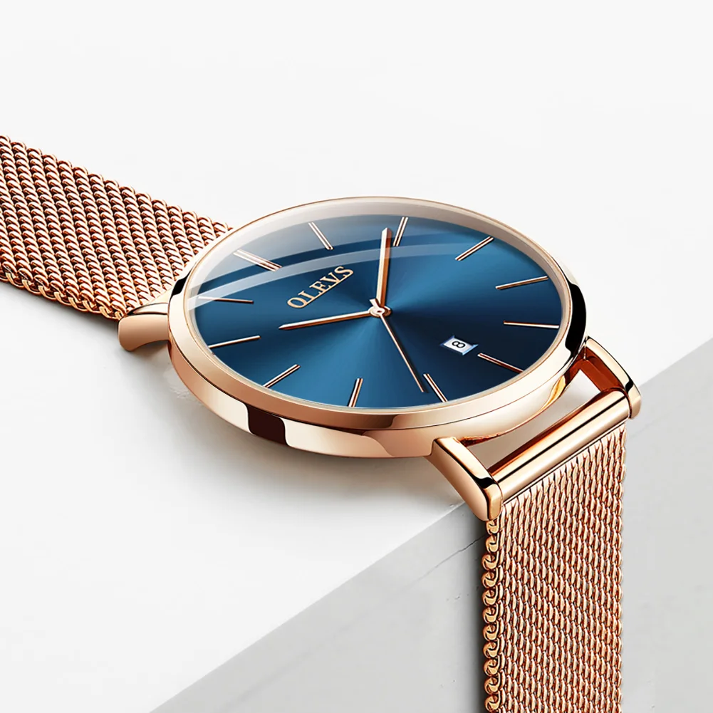 OLEVS Women Watches Top Brand Luxury Ultra-Thin Watch Fashion Ladies Clock Stainless Steel Waterproof Watch Calendar Wristwatch enlarge