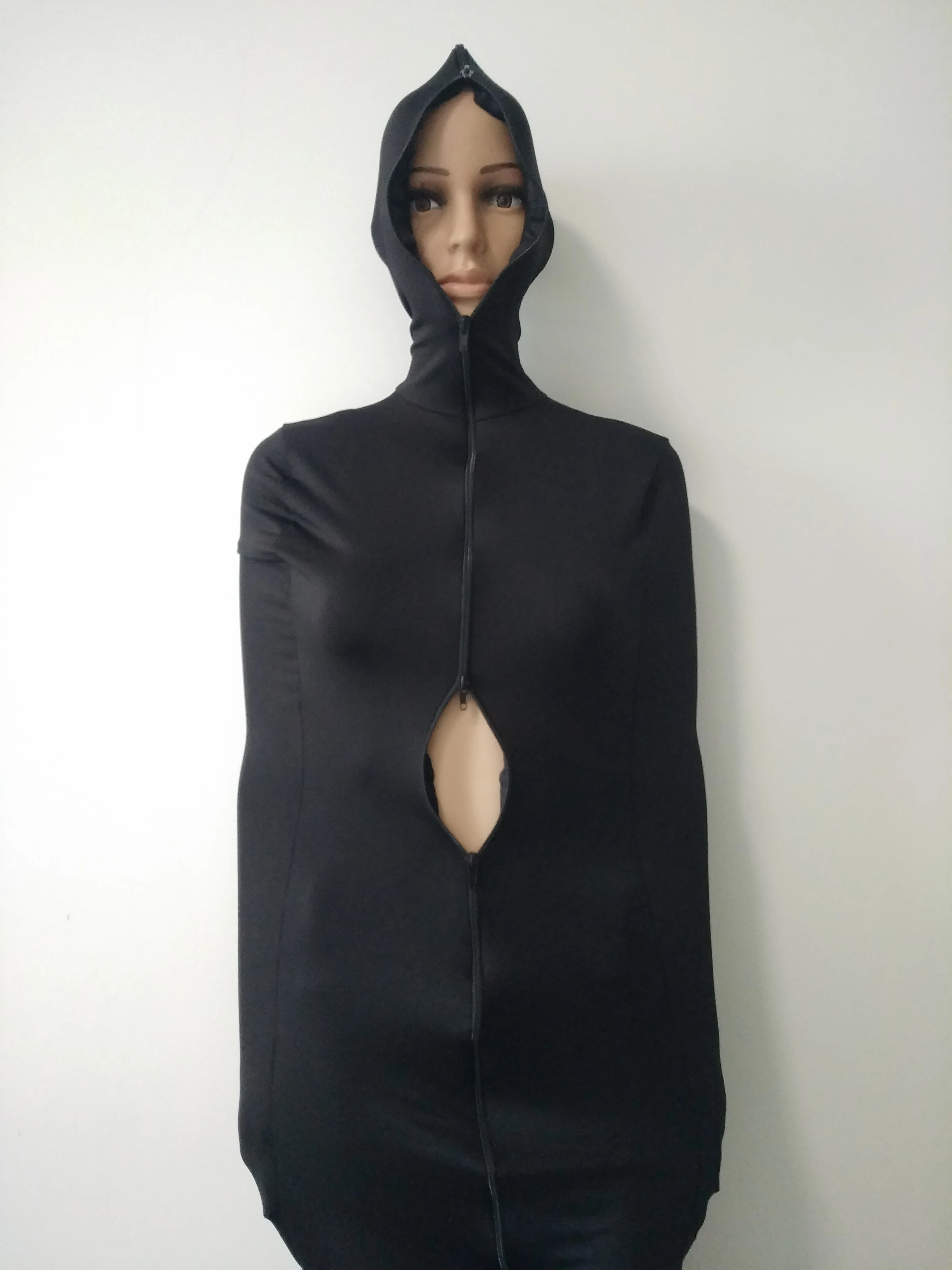 Унисекс костюм для мамы черный спандекс Наряд Костюмы унисекс спальный мешок с