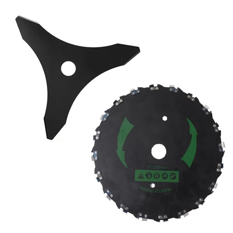 

9 Inch Saw Blade Triple-cornered Blade Cutter Blade Carbide Tipped Grass Blade Steel Teeth Trimmer