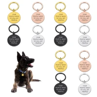 pet id tags personalized keychain engraved pet name for cat puppy dog collar tag pendant keyring free engraving pet accessories