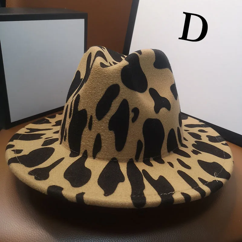 Фетровая шляпа HT268 женская утолщенная двухсторонняя ковбойская Панама с