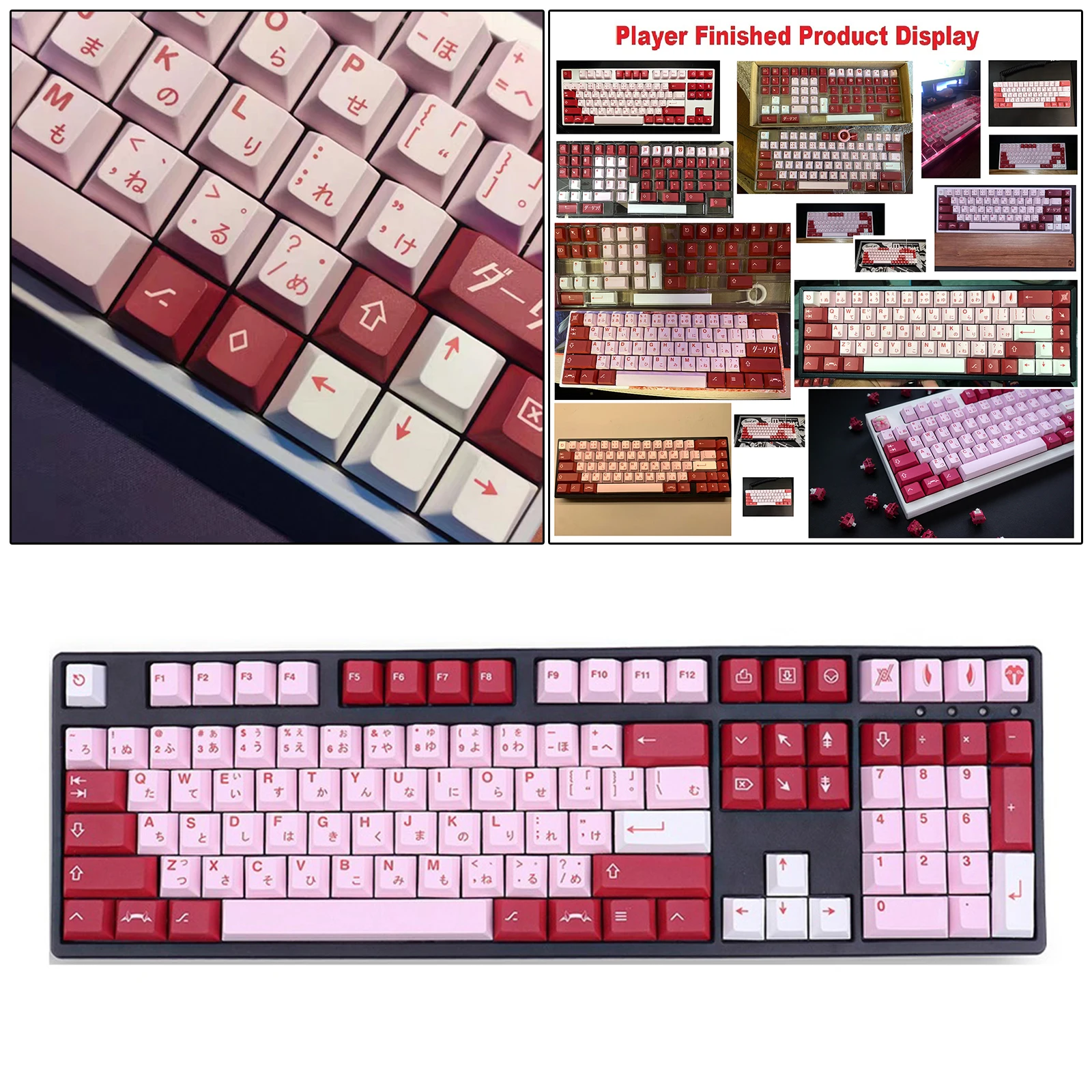 

DIY PBT 140 Keys Keycaps for Cherry MX Switches Gaming Mechanical Keyboard