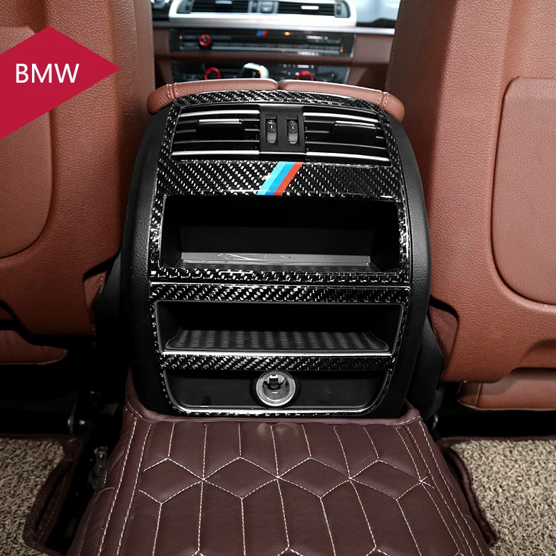 

Carbon Fiber For BMW F10 F18 Air Conditioning vent Frame trim interior air Outlet panel decorative Cover 5 Series Car Sticker