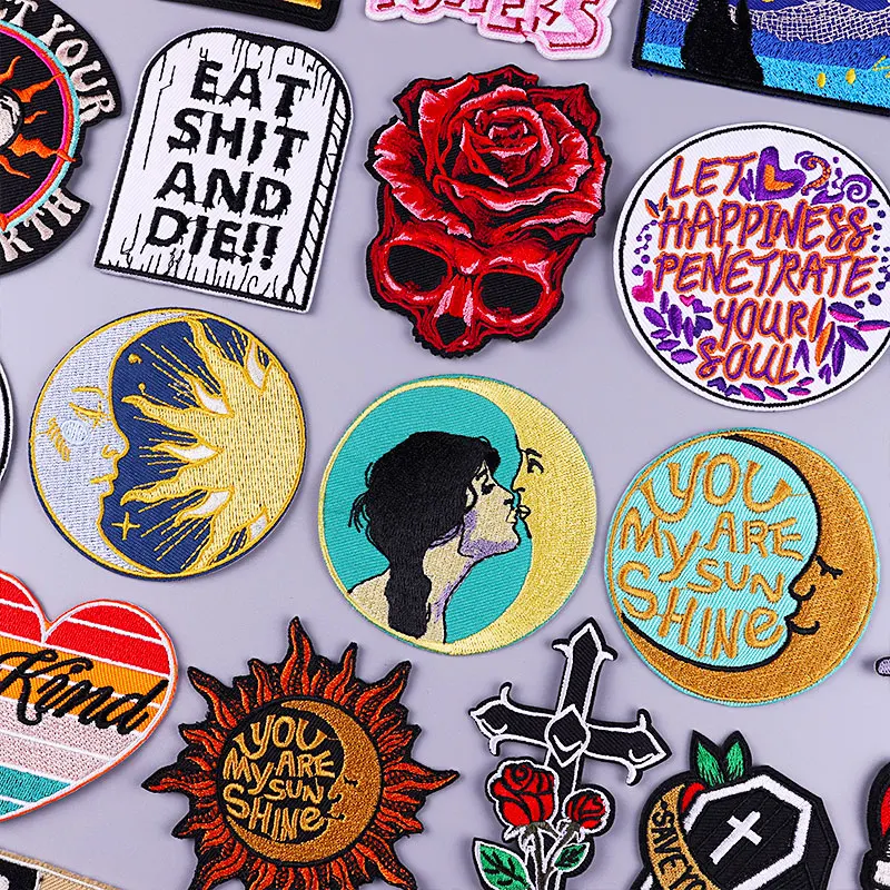 Наклейки с надписью Kill It вышитыми ножом нашивки для одежды наклейки хиппи