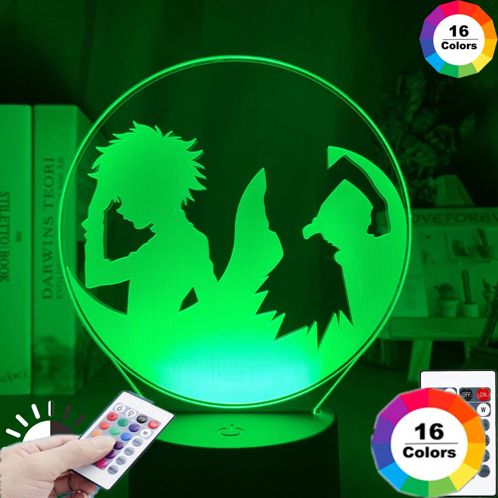 

Светодиодный ночсветильник в стиле аниме Hunter X Hunter Gon Freecss и Killua Zoldyck, иллюзия, ночсветильник для детской спальни, декоративная настольная лам...