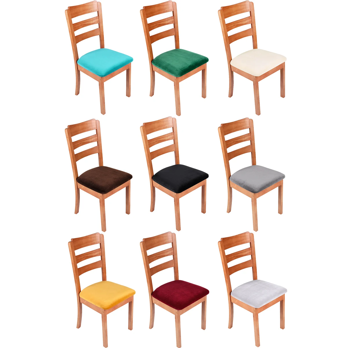 Однотонный эластичный Бархатный Чехол для офисного стула красный желтый синий