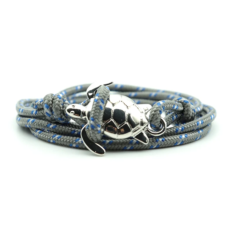Fashion Handmade Paracord Sea Turtle Bracelet Charm Multilayer Rope Viking Braclet For Men Women Wristband Jewelry Pulseira | Украшения и