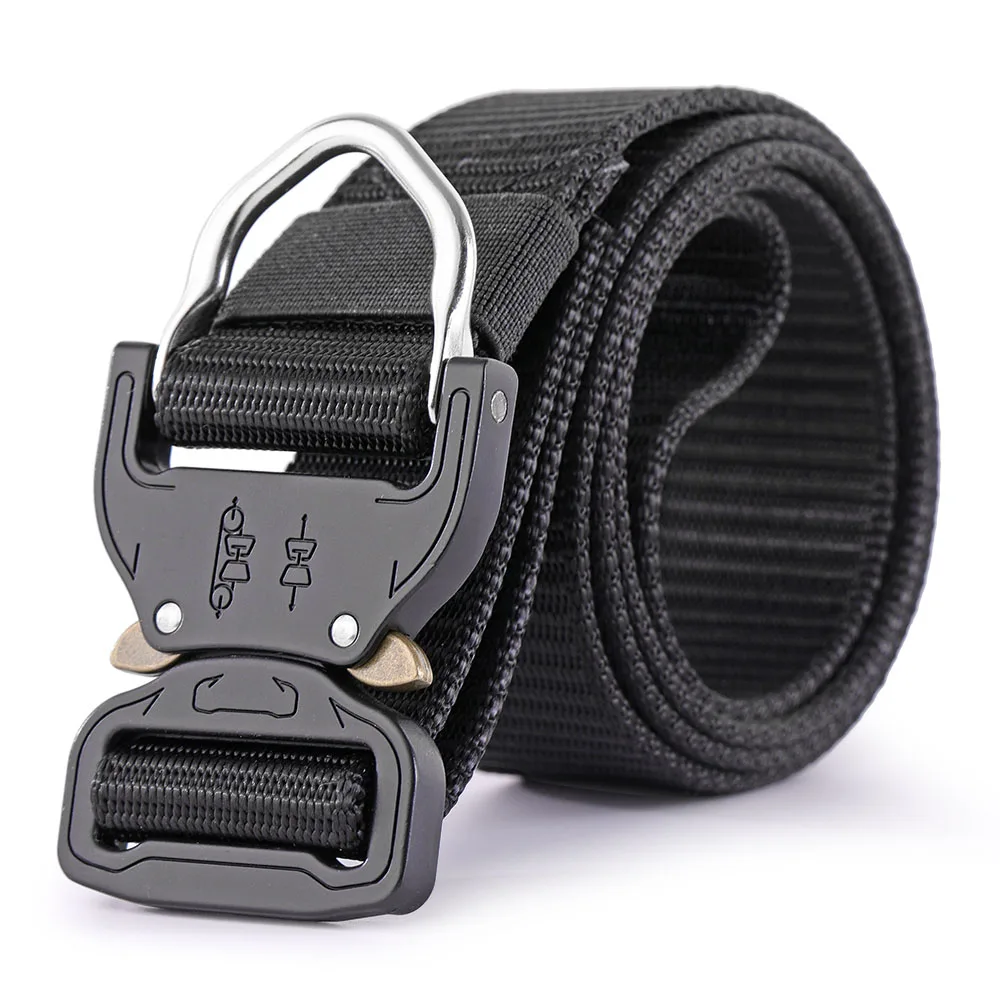 B3-Black Нейлон тактический ремень военный талии Поддержка спортивные охота Heavy Duty Пеший Туризм Открытый армейский пояс - Цвет: B3-Black