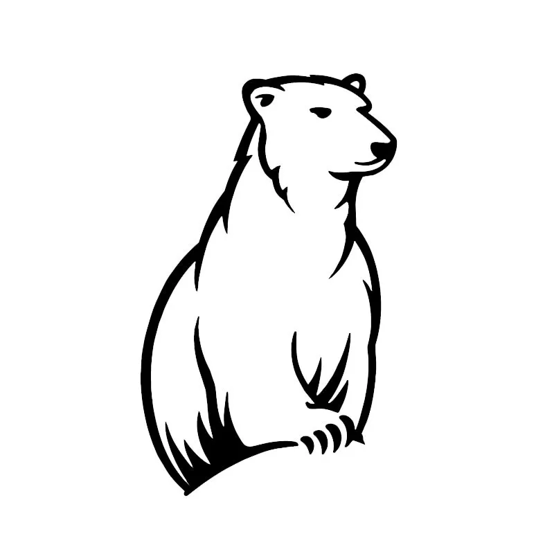 Опасный белый медведь Хищник украшение винил для Авто/бампер/окно виниловая