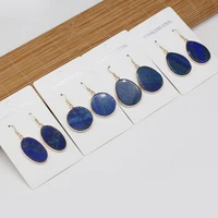 new fashion natural stone earrings lapis lazuli temperament earrings for women girls pendientes trendy jewelry gifts