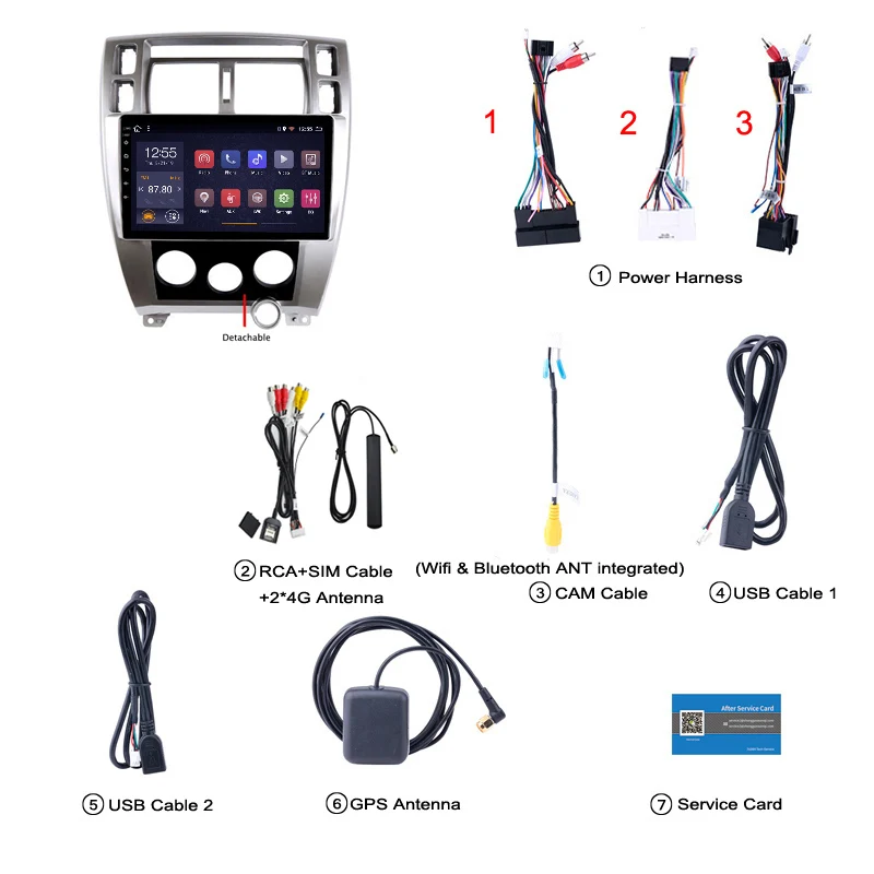 4G Lte All Netcom 2.5D HD WANQI 9.1 Автомагнитола Мультимедийный плеер для Hyundai Tucson 2006-2013 GPS навигация.