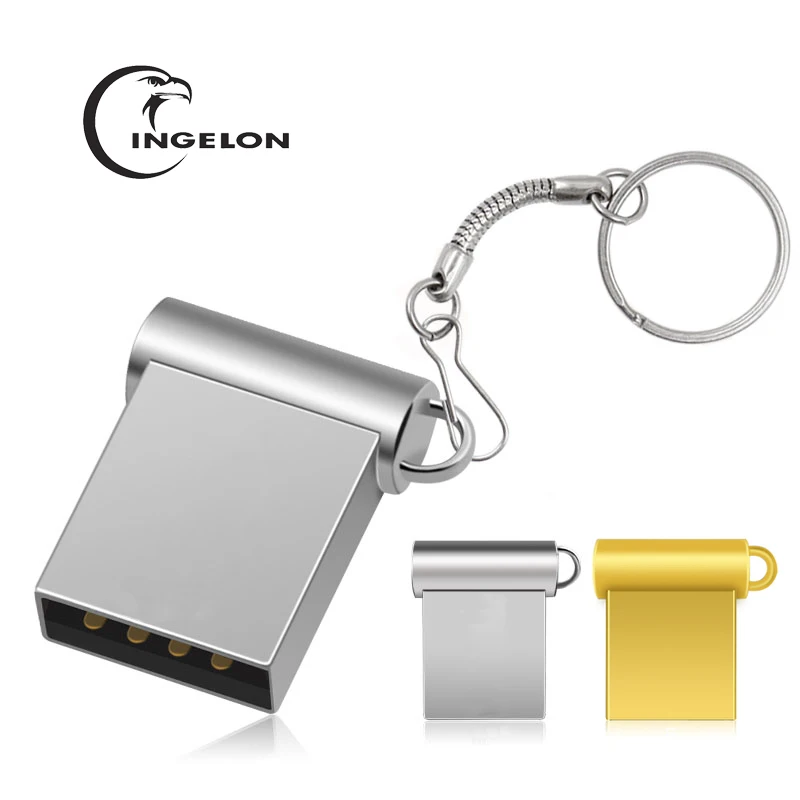 Ingelon супер мини металлический usb флэш накопитель 64 ГБ 32 16 8 портативный DIY карта