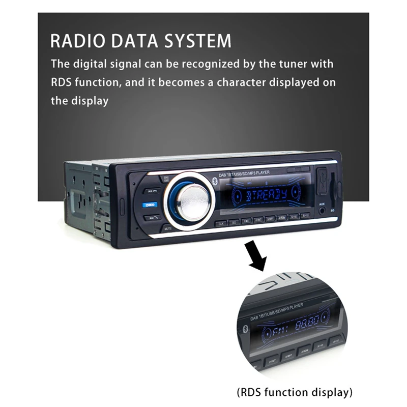 DAB 1 Din автомобильный радиоприемник RDS гарнитура MP3/SD/MMC Dab + FM USB ЖК-экран цифровой