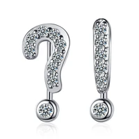 new fashion sweet asymmetric mark stud earrings creative symbol question ear piercing earrings for women accessories jewelry