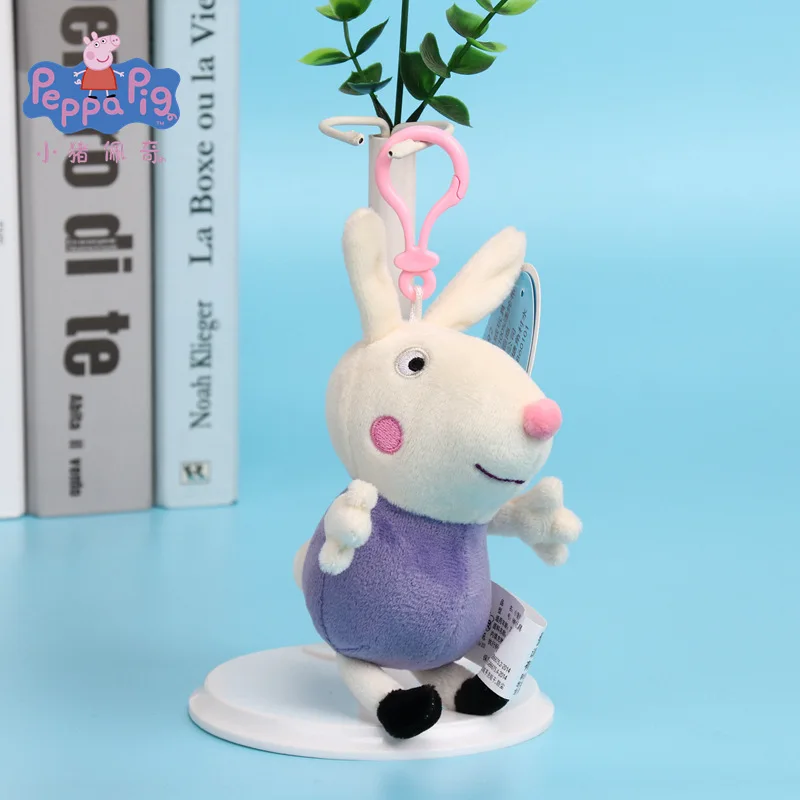 Richard Rabbit 13 см оригинальная Свинка Пеппа Семья Друзья плюшевая подвеска Украшение мягкая игрушка Susy овечка Педро пони Зои Зебра животное кукла игрушка подарок - Цвет: Richard Rabbit