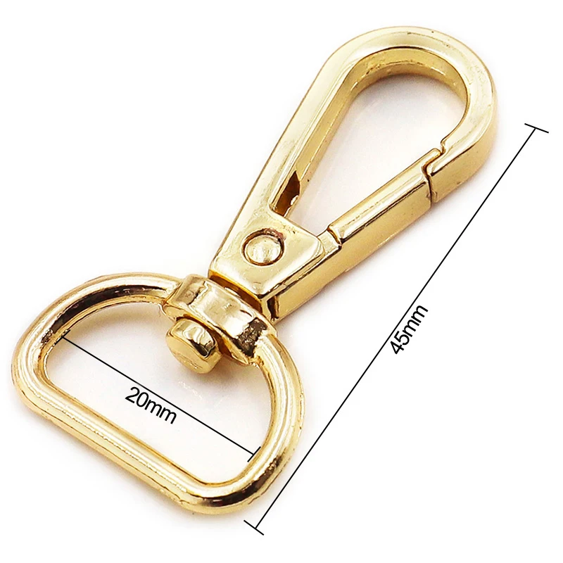 6pcs Metal Swivel Eye Snap Hook Trigger Clasps Clips for Leather Craft Bag Strap Belt Webbing Keychain Hooks | Дом и сад
