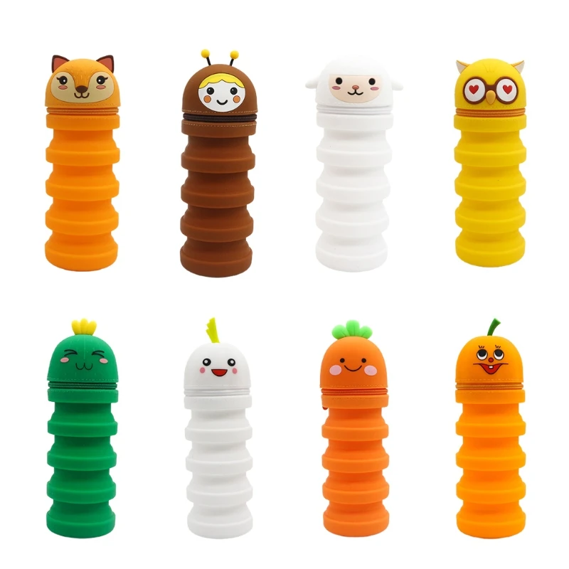 

Новинка 2021, креативный силиконовый чехол-карандаш с животными, новинка, декомпрессионная сумка для ручек, награды класса