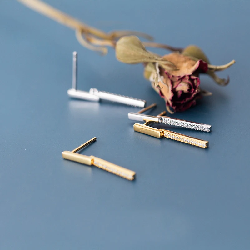 

Женские длинные серьги-гвоздики MloveAcc, прозрачные серьги-гвоздики с фианитами, ювелирные изделия в Корейском стиле, эффектные свадебные сер...