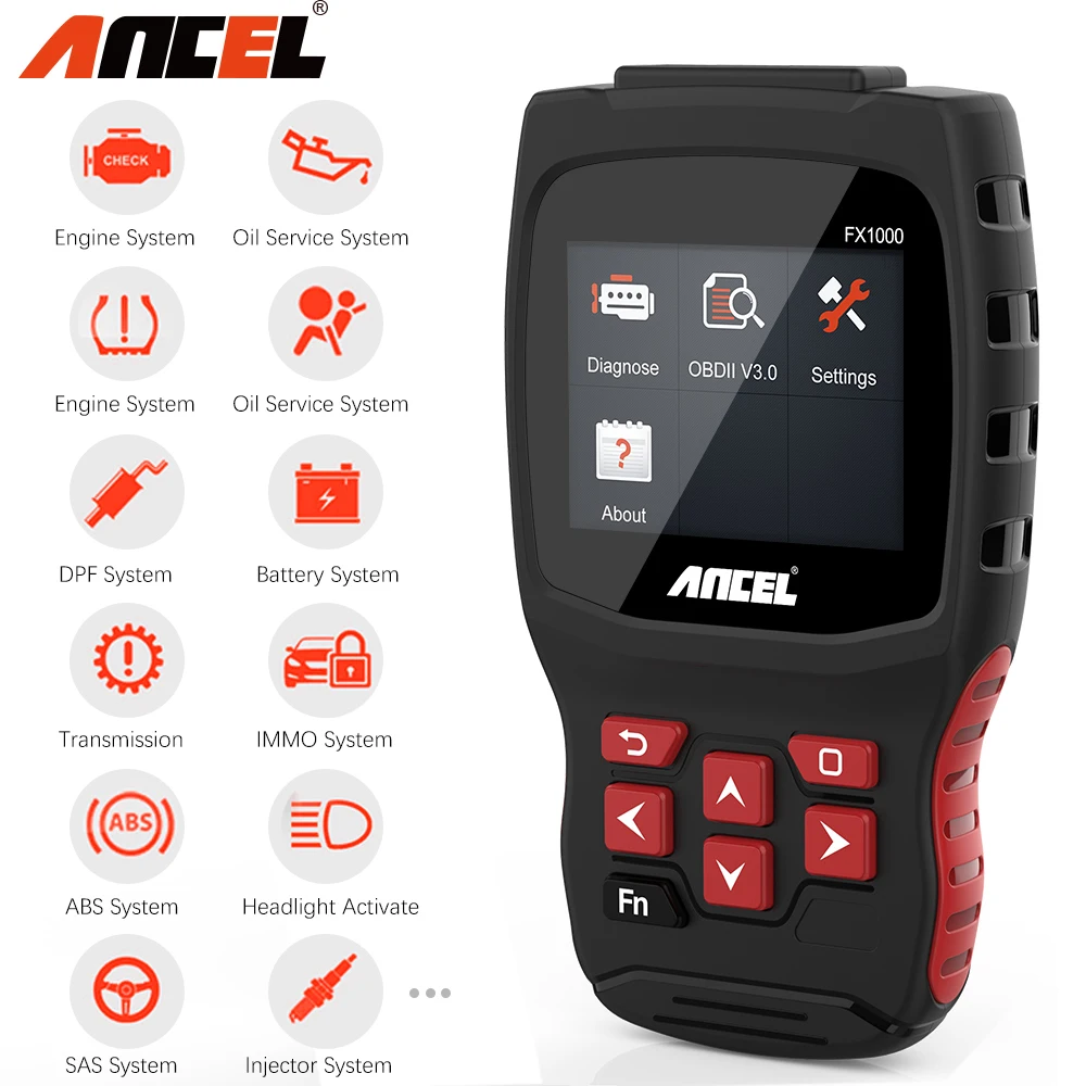 

ANCEL FX1000 OBD2 Diagnostic Scanner Professional Full System OBD2 Automotive Scanner ABS EPB Oil Reset Car Diagnostic Tools