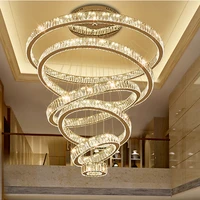 luxury living room modern chandelier lighting large staircase led crystal lamp home decoration cristal lustre lighting fixtures