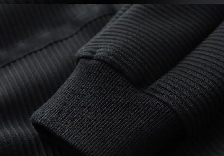 

Dark Grain Men's Fleece Sweatshirts Hight Quality Solid Color Round Collar Patchwork Black Men's Hoodies Plus Size M-4XL
