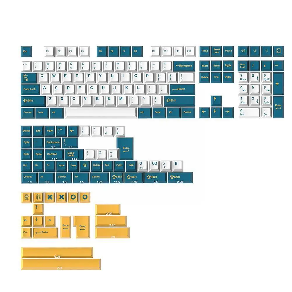 

1 Set Olivia Merlin Caps Abs Double Shot Cap Enter Caps Profile Spacebar Iso With 7u R6n2