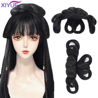 xiyue chinese traditional retro black hair chignon synthetic fake hanfu hair bun pad high ancient princess tv cosplay wig