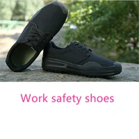 mens construction site canvas shoes wear resistant rubber sole labor insurance shoes spring and summer training work shoes