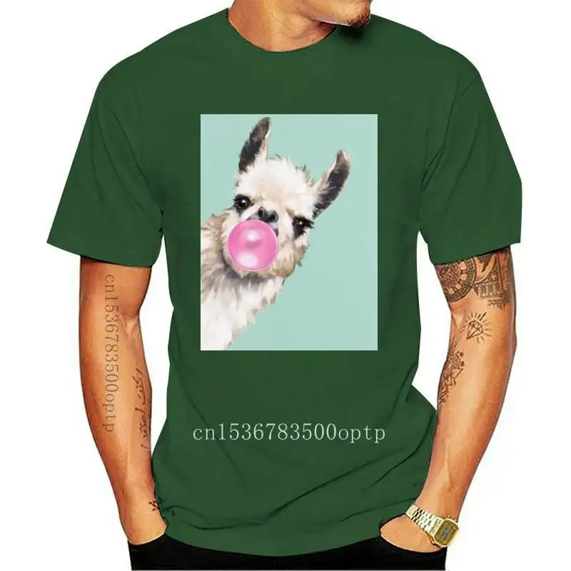 

Cute Alpaca Blowing bubbles Graphic Fashion Korean Style Women T shirt Personality Gorgeous Female student T-shirt Loose Tshirt