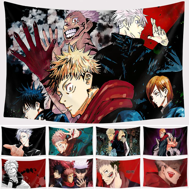 

Anime Jujutsu Kaisen 3D Print Tapestry Wall Hanging Polyester Cartoon Cool Kids Soft Curtain Aesthetic Home Decor Gifts Room