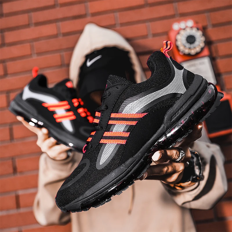 

New 2021 hot style large size full palm cushion running casual men's shoes