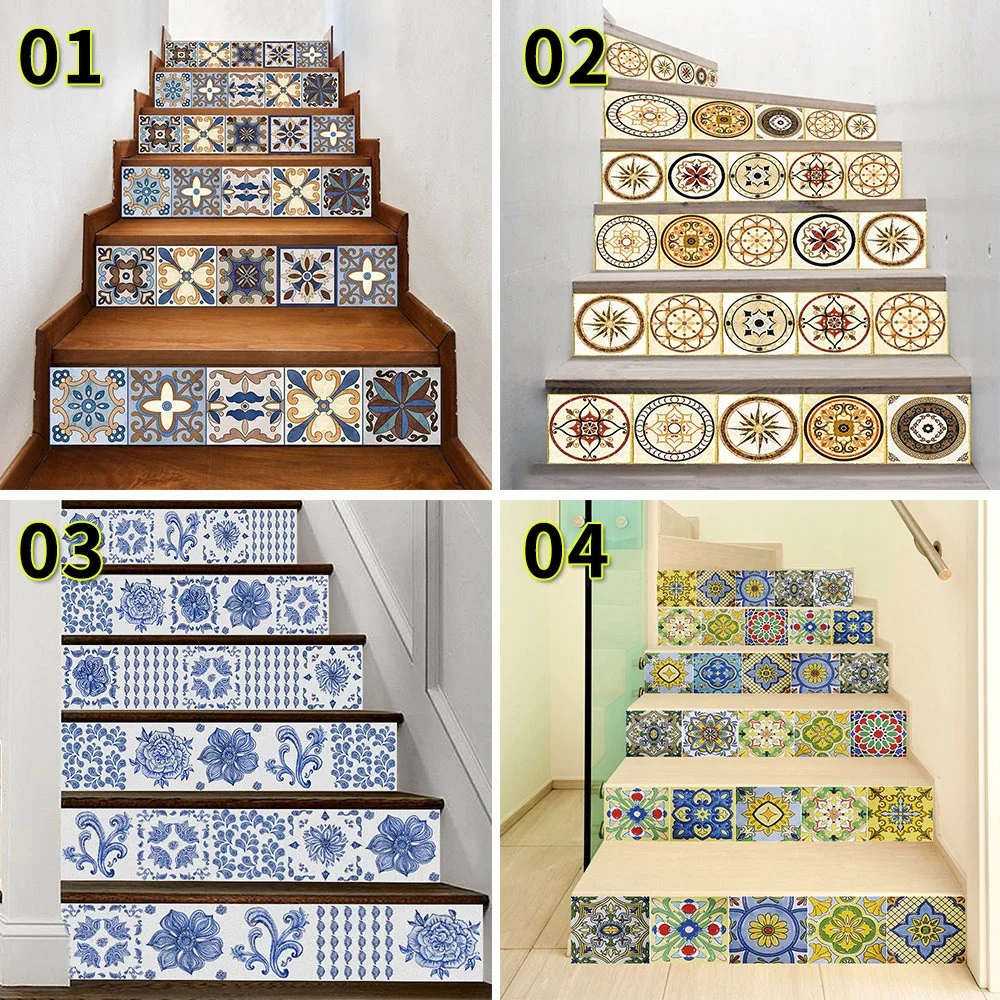 ПВХ Наклейки на ступени лестницы декор сделай сам самоклеящиеся наклейки стену