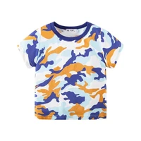 boyst shirt camouflage cotton summer short sleeves casual tees children cartoon clothes for baby girl new tops