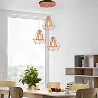 lukloy modern gold led pendant light kitchen light fixture diamond shape home table modern pendant ceiling lamps loft decor