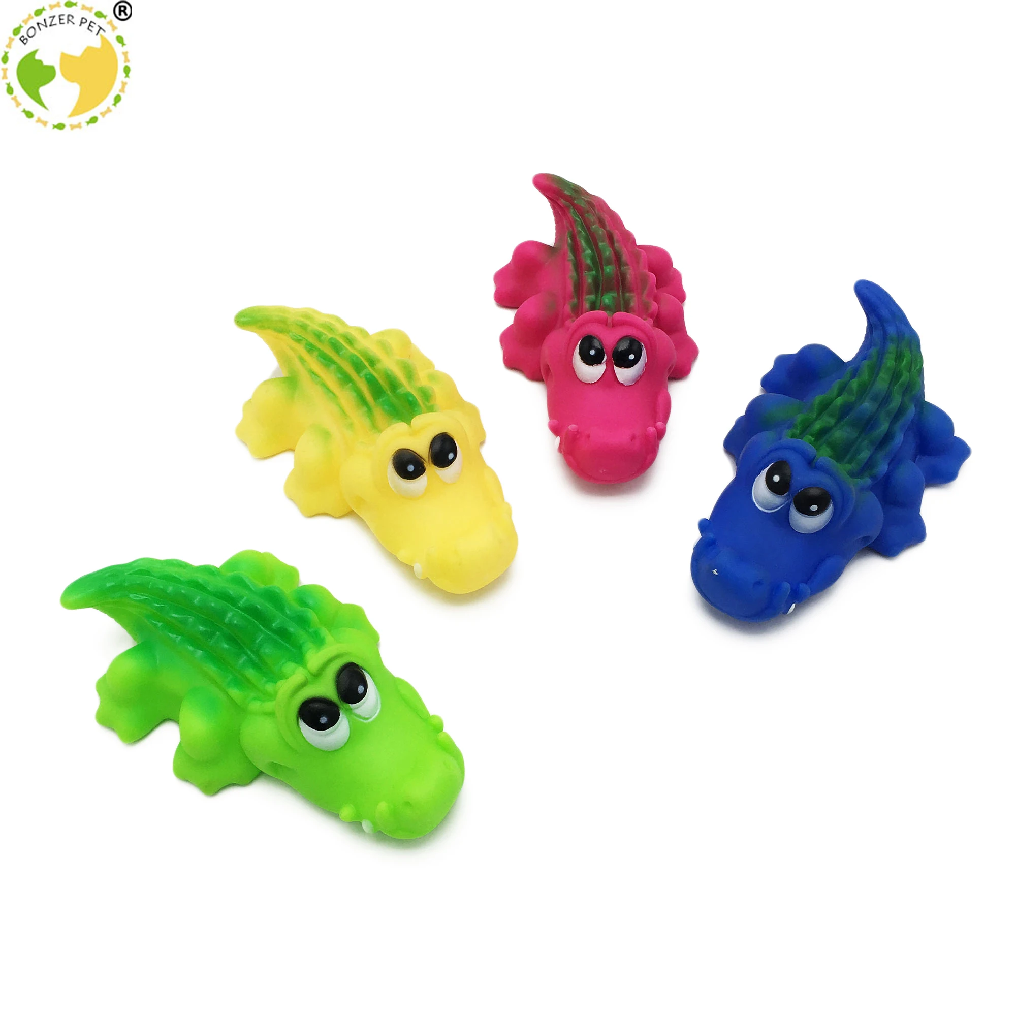 

Bonzerpet Dog Vinyl Squeaky Screaming Chew Crocodile Cartoon Teething Molar Durable Pet Playing Tooth Grinding &Training Toy