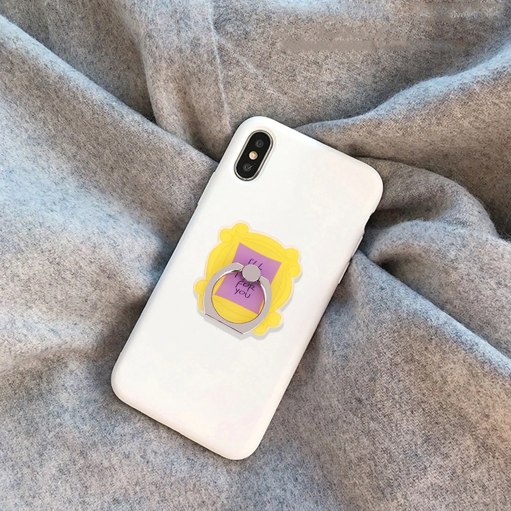 fd0794 anime shape metal finger ring stand holder diy phone bracket mobile phone holder cartoon cell phone docks accessories free global shipping