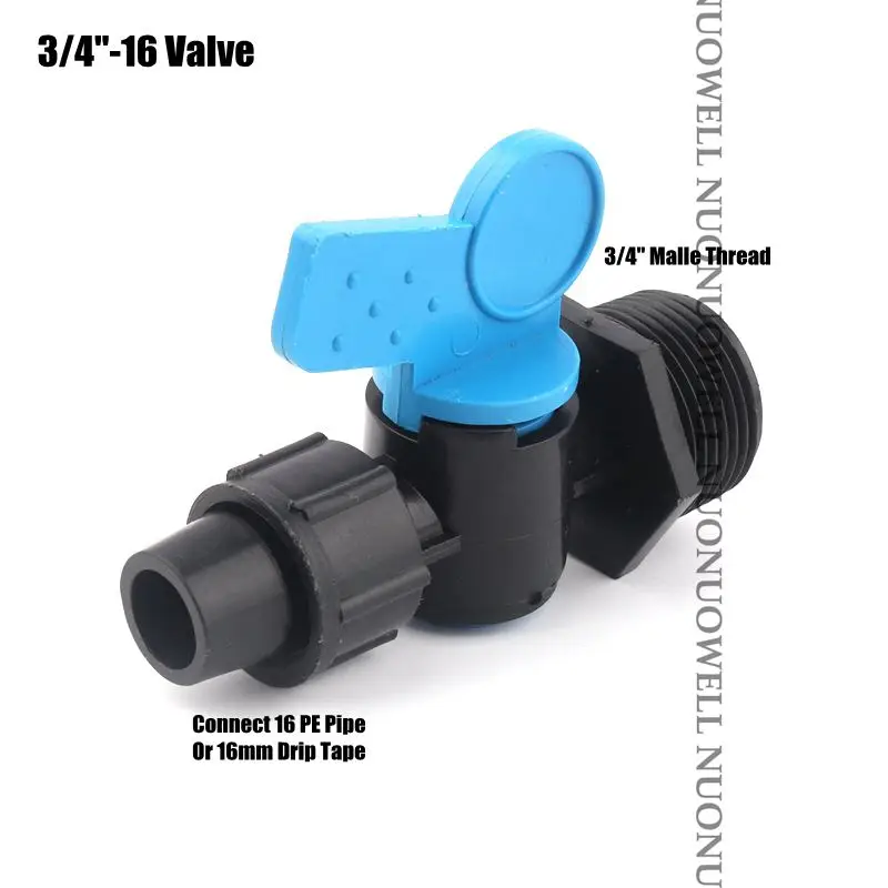 2 шт. 16 мм PE труба капельного орошения шланг разъемы Micro для полива и гайка замок