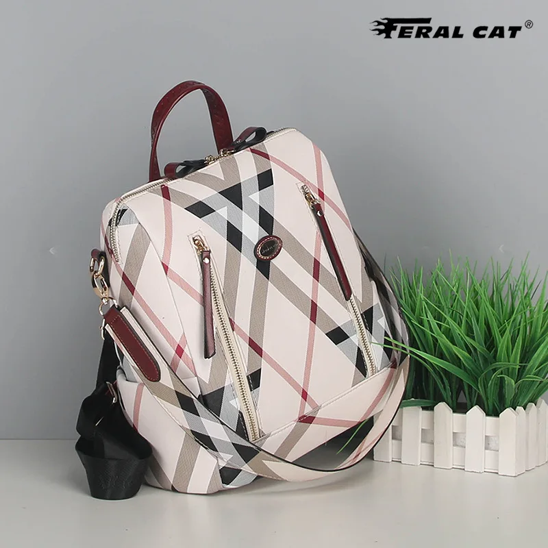 FERAL CAT осенние корейские сумки для продажи онлайн черный кожаный рюкзак