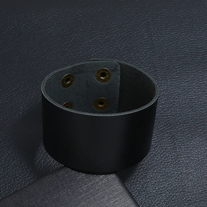 Модные Винтажные широкие кожаные браслеты в стиле панк с регулируемой длиной |