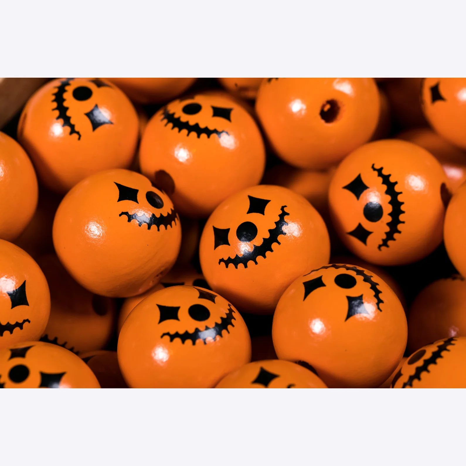 10 шт. деревянные бусины с принтом тыквы 25 мм | Украшения и аксессуары