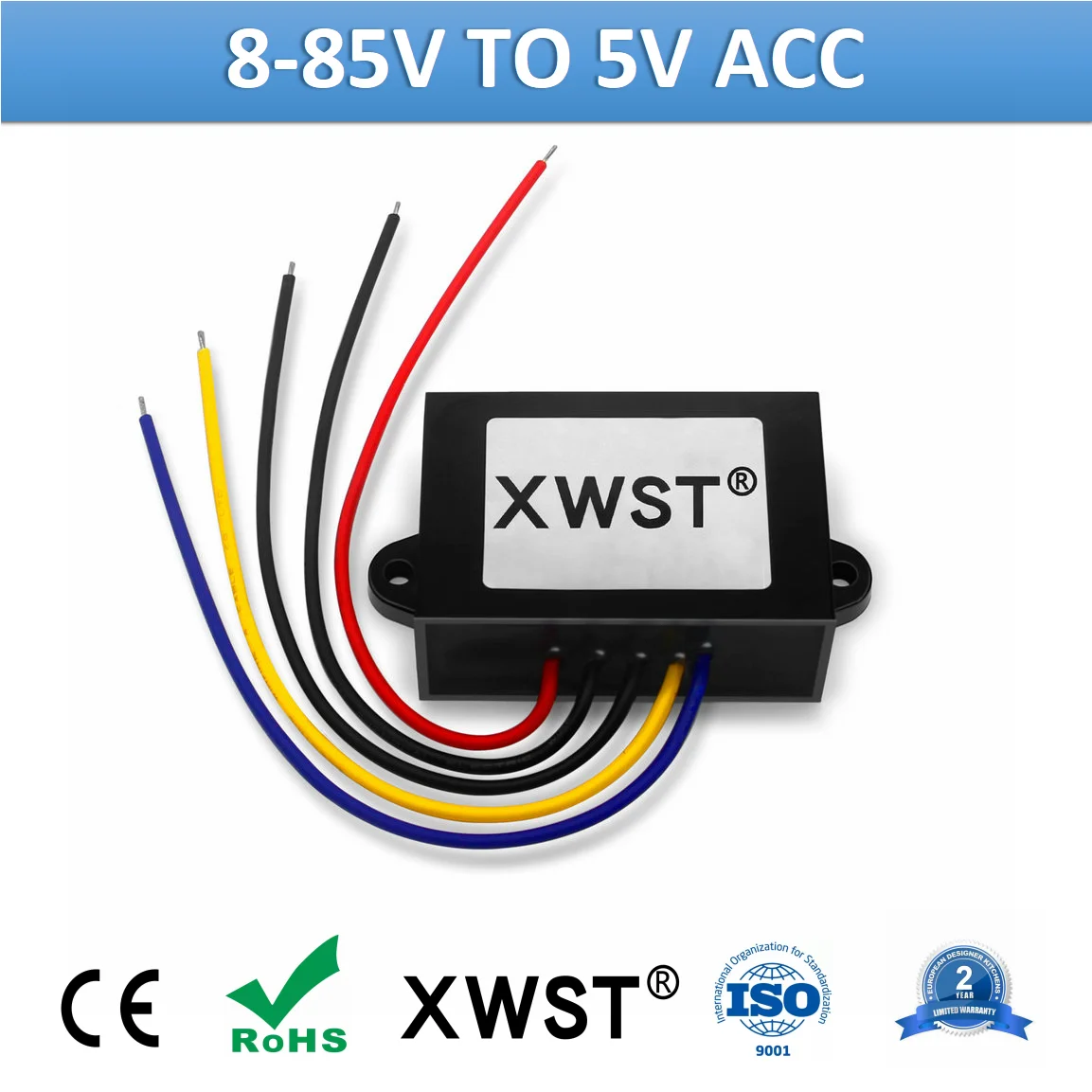 XWST 12 В 24 в 36 в 48 в 60 в 72 В от 80 в до 5 В постоянного тока, понижающий преобразователь постоянного тока 5 В 1A 2A 3A 4A 5A с блоком питания контроллера ACC