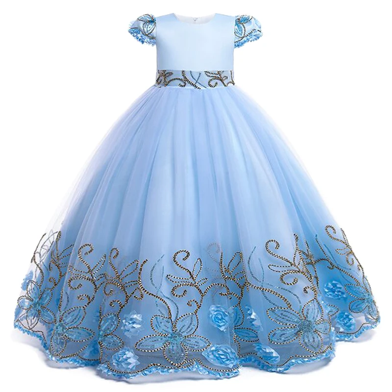 Lace 4-14yr Girl Dresses New Year Clothes Girls Birthday Wedding Party Pageant Sleeveless Long Princess Dress Christmas Costume | Детская