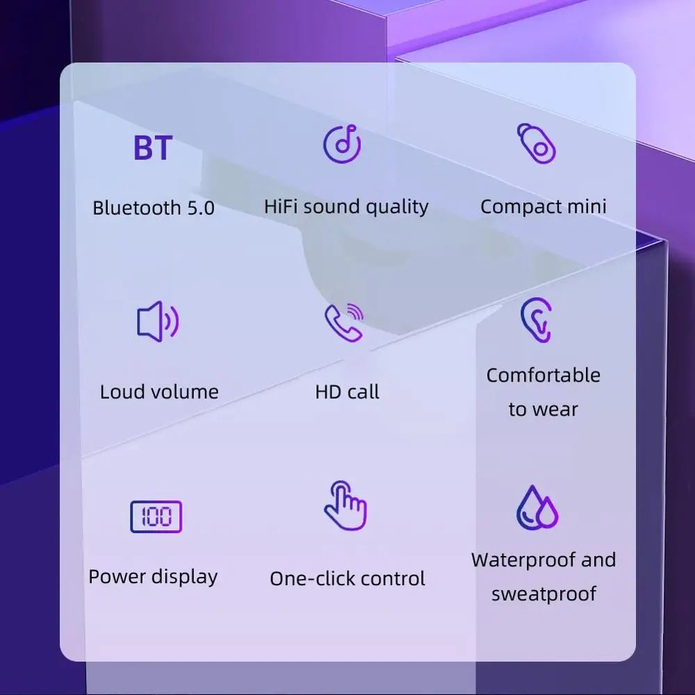 S9 TWS Digital Display Bluetooth 5.0 Wireless In-Ear Stereo Earphones Earbuds Headset Noise canceling with Charging Box | Электроника