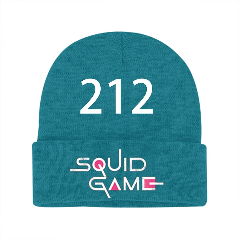 

Детская забавная зимняя шапка из игры кальмар для мальчиков и взрослых вязаные шапки для спорта на открытом воздухе Осенняя теплая шапка дл...