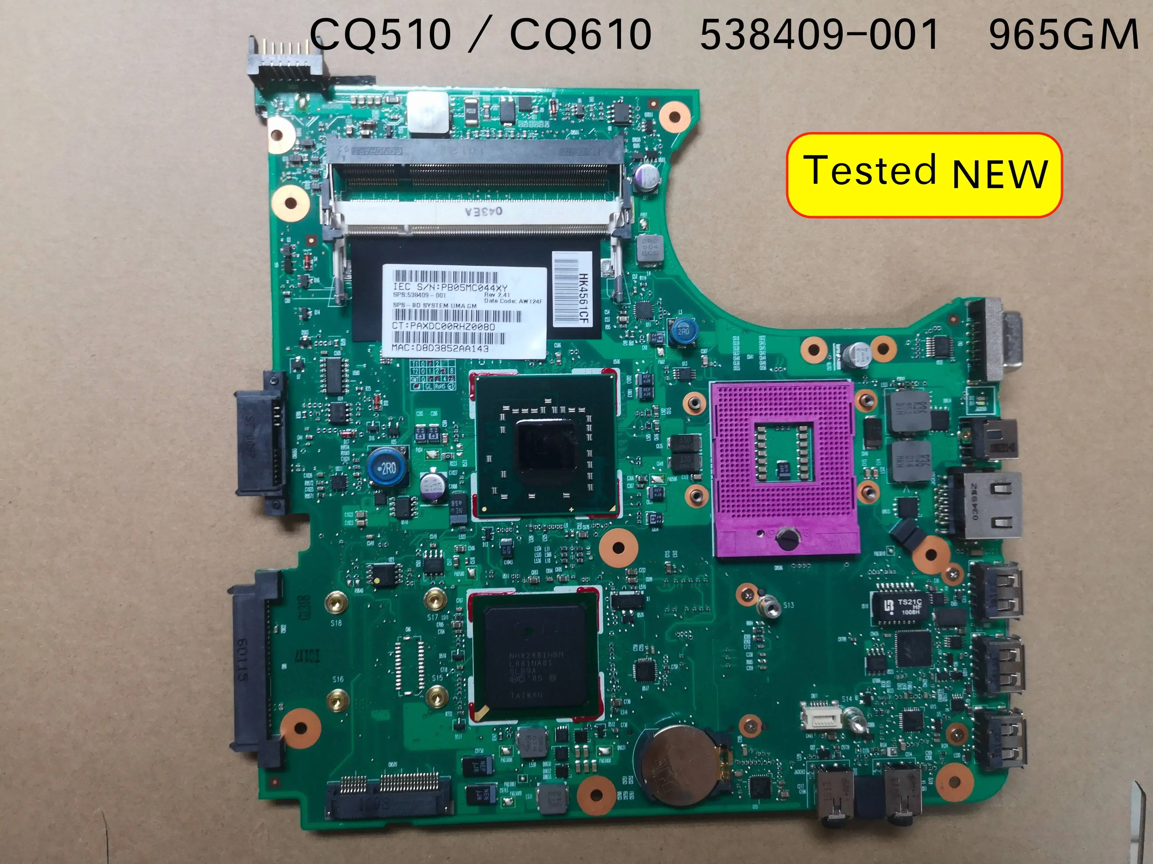 Материнская плата для ноутбука HP Compaq CQ510 510 CQ610 610 538409 001 965GM|Материнские платы| |