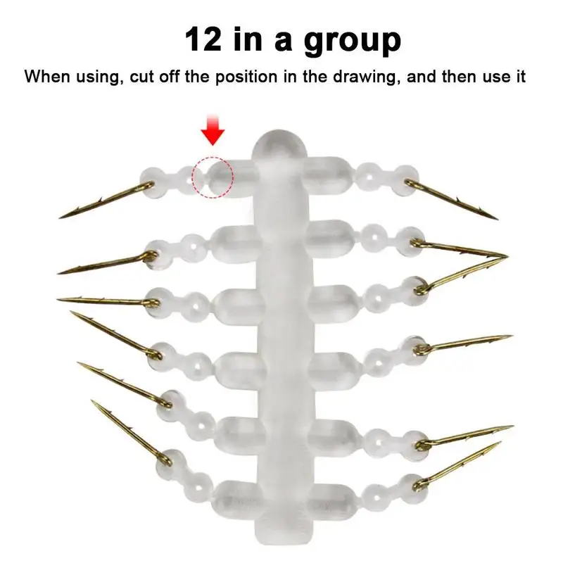 12pcs/set Carp Fish Bait Corn Holder Hook Pin with Rubber Ring Fishing Tackle Accessory Straight Hard | Спорт и развлечения
