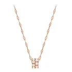 Модное ожерелье-чокер цвета розового золота до ключиц Роскошное Свадебное женское ожерелье с кристаллами ювелирные изделия аксессуары