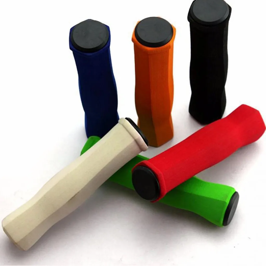 2PCs Foam Silicone Sponge Bicycle Handlebar Gear Grip Mtb Bike Bmx High Density Ultralight Handle Bar Anti-skid Parts - купить по